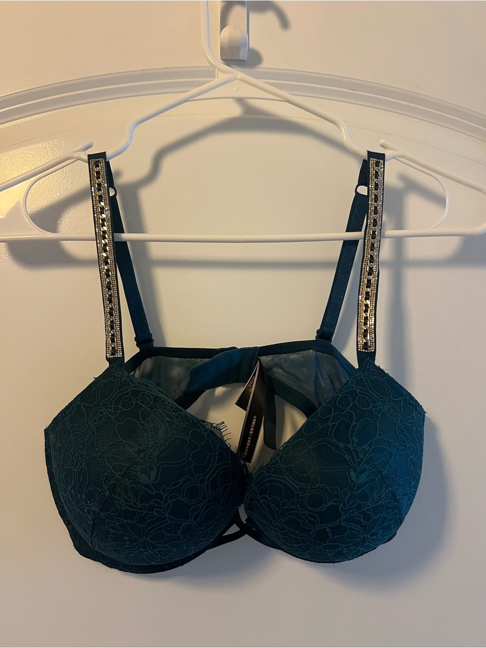 Victoria's Secret Emerald Green Lace Push-Up Bra - Picture 2 of 4